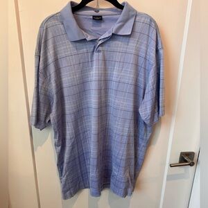 Nike Golf Light Blue Checkered Polo Shirt‎